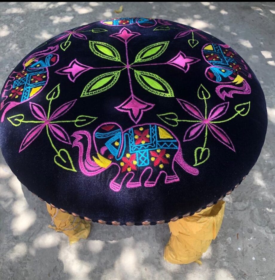 Stool Embroidered