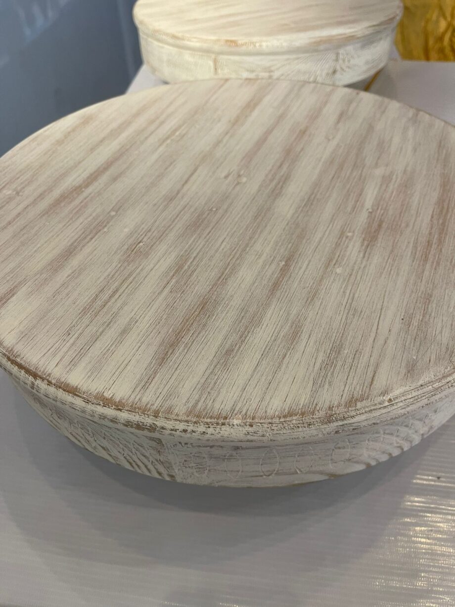 Wooden Cake Stand, Chalk Finish