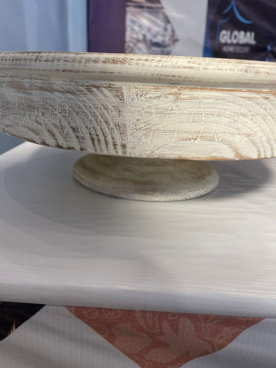 Wooden Cake Stand, Chalk Finish